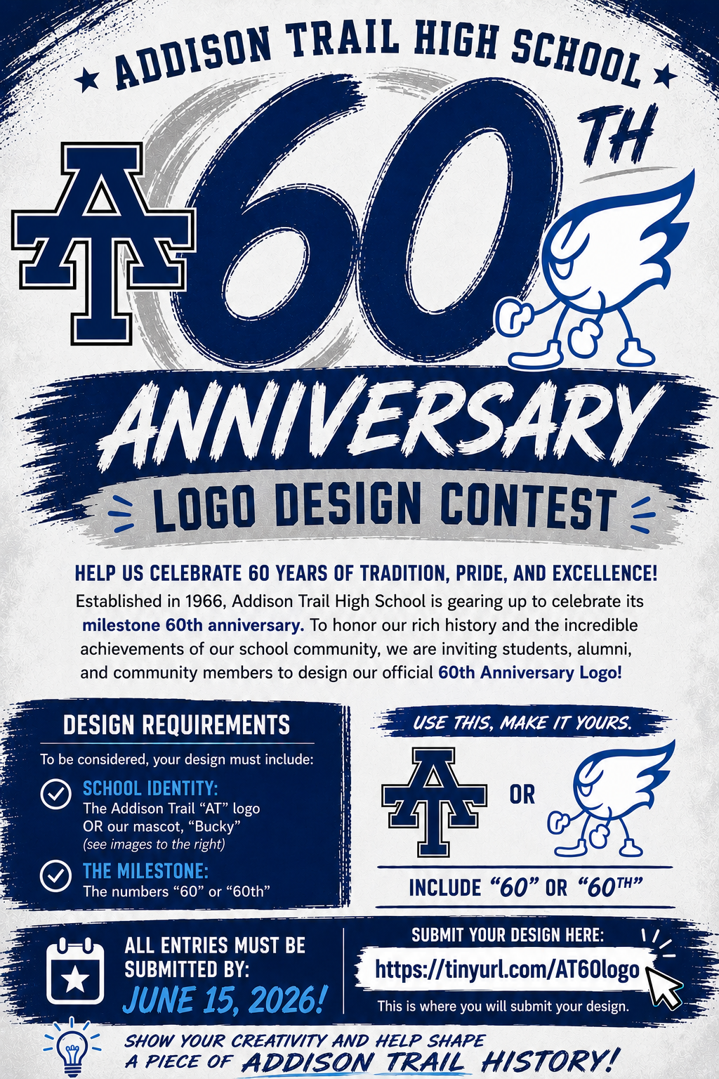 You’re invited to be part of Addison Trail history: AT to host logo design contest in celebration of school’s 60th anniversary