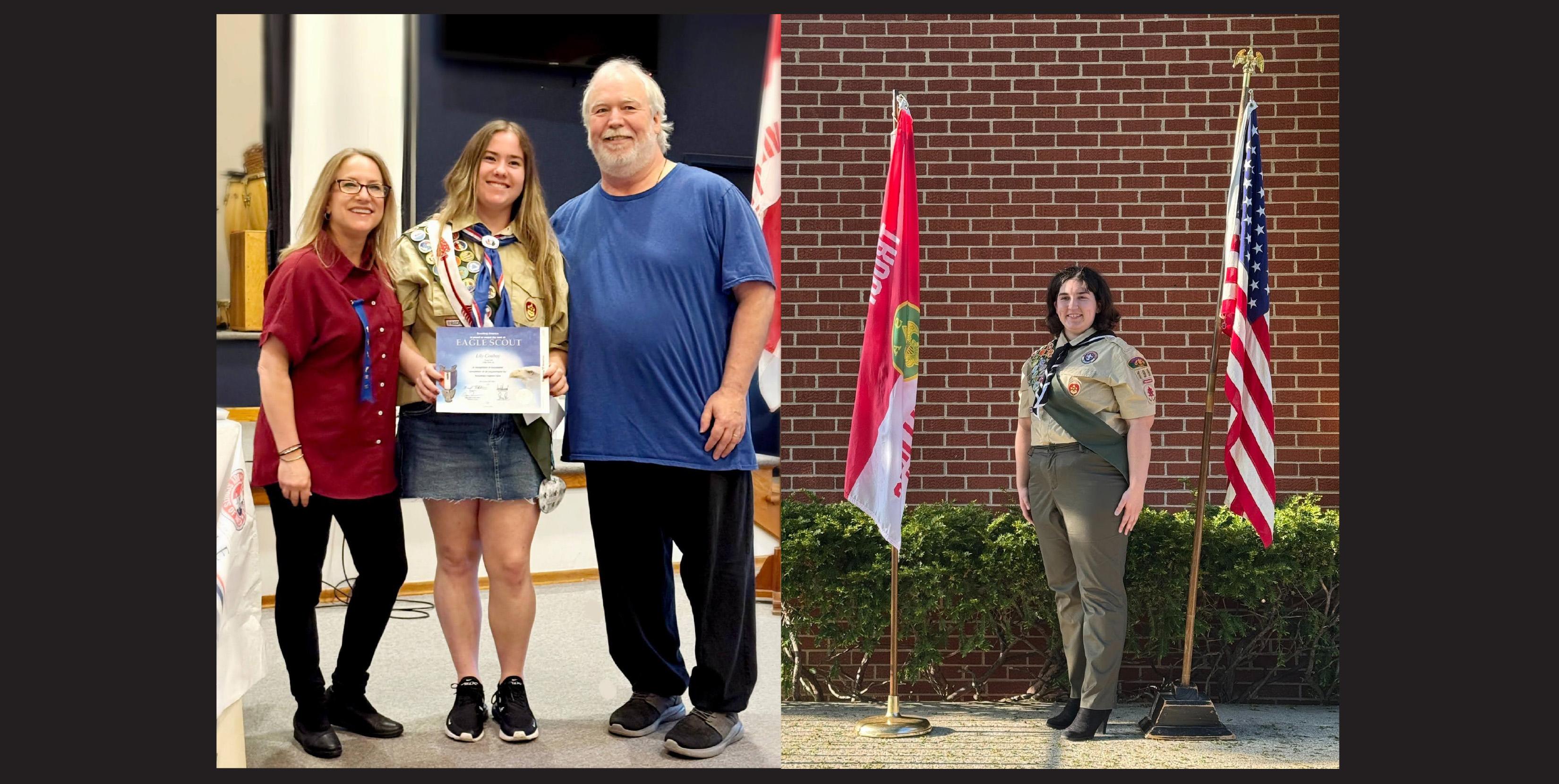 Two Willowbrook alumnae make Villa Park Troop 199 history by earning Eagle Scout status