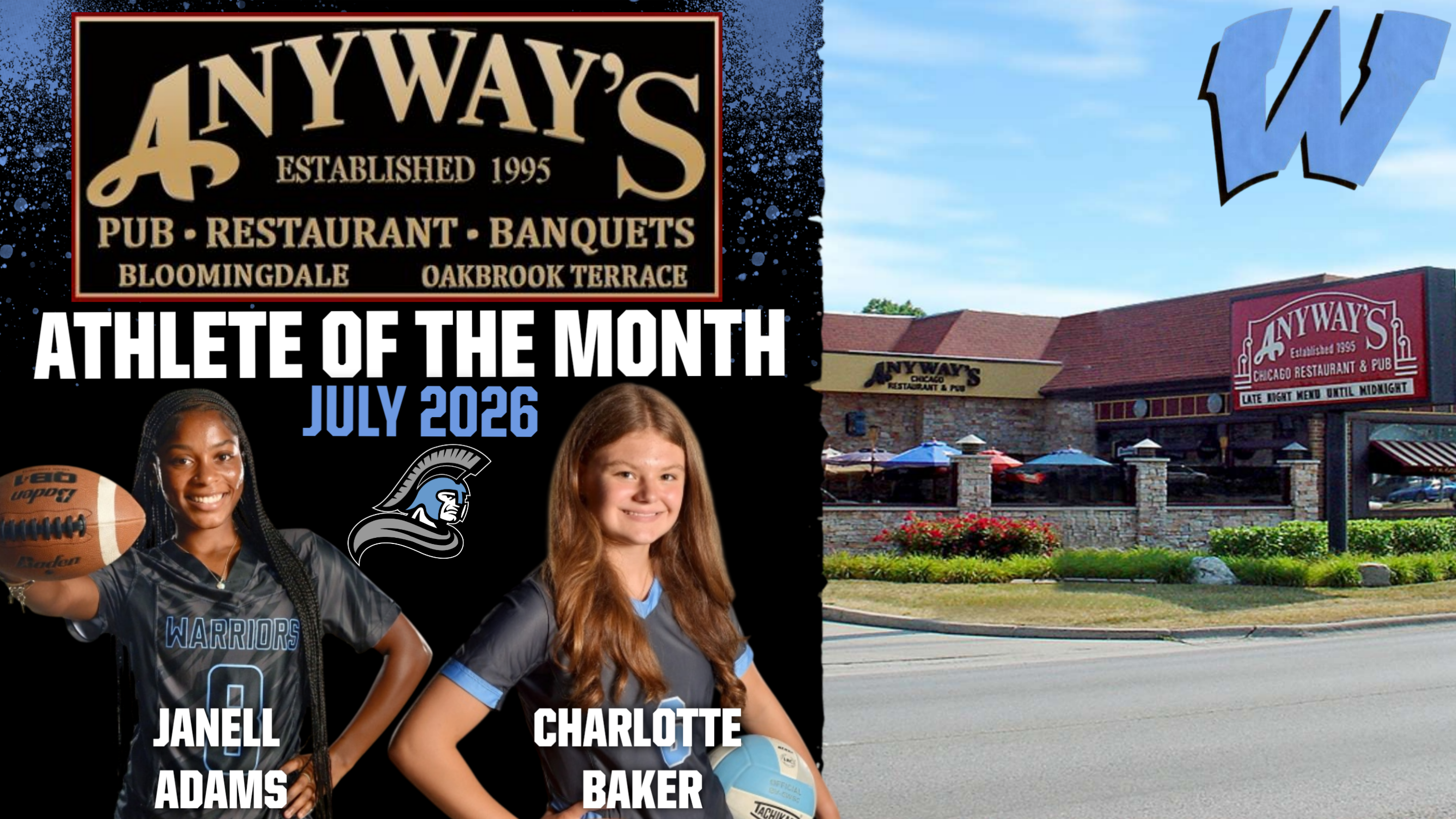 Willowbrook Athletics names July Anyway’s Athletes of the Month