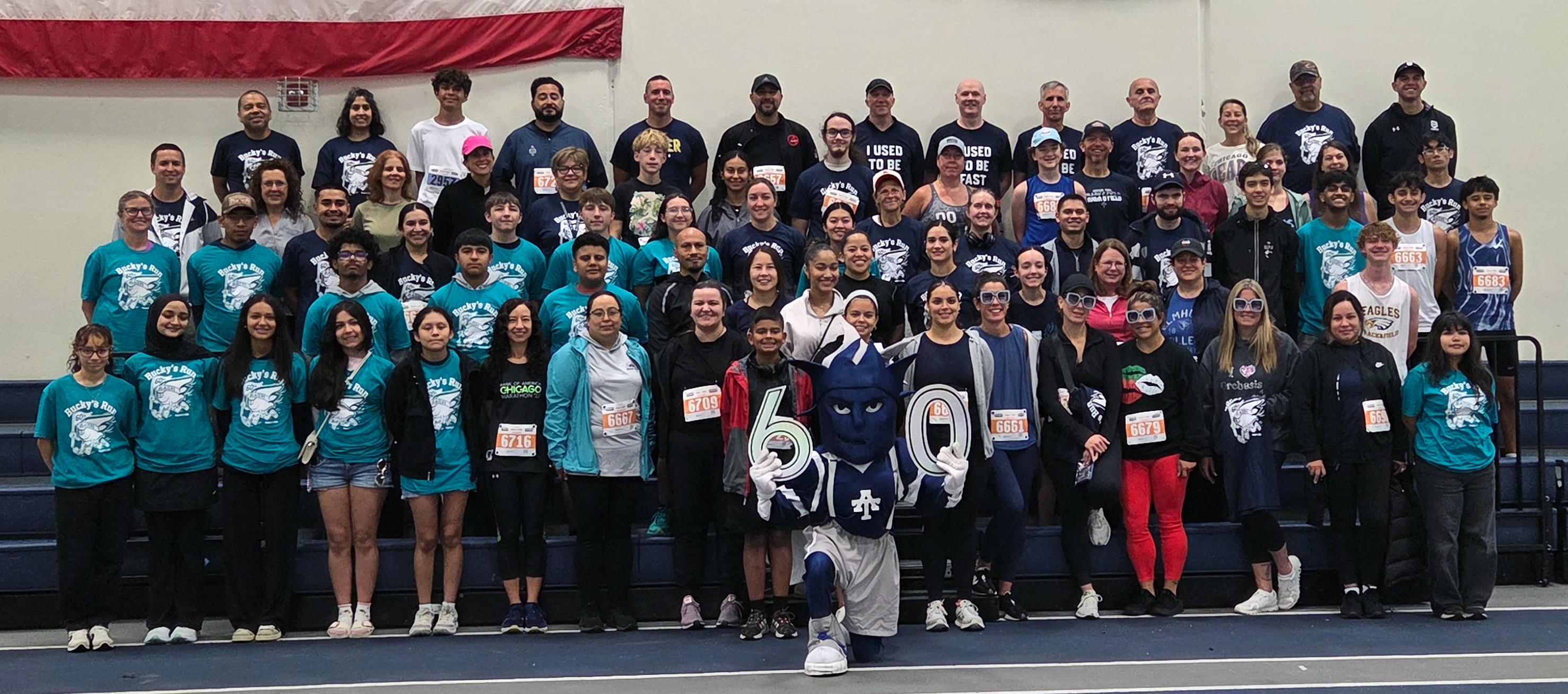 Addison Trail hosts Bucky’s ‘BLING’ Run/Walk to kick off yearlong celebration of AT’s 60th anniversary