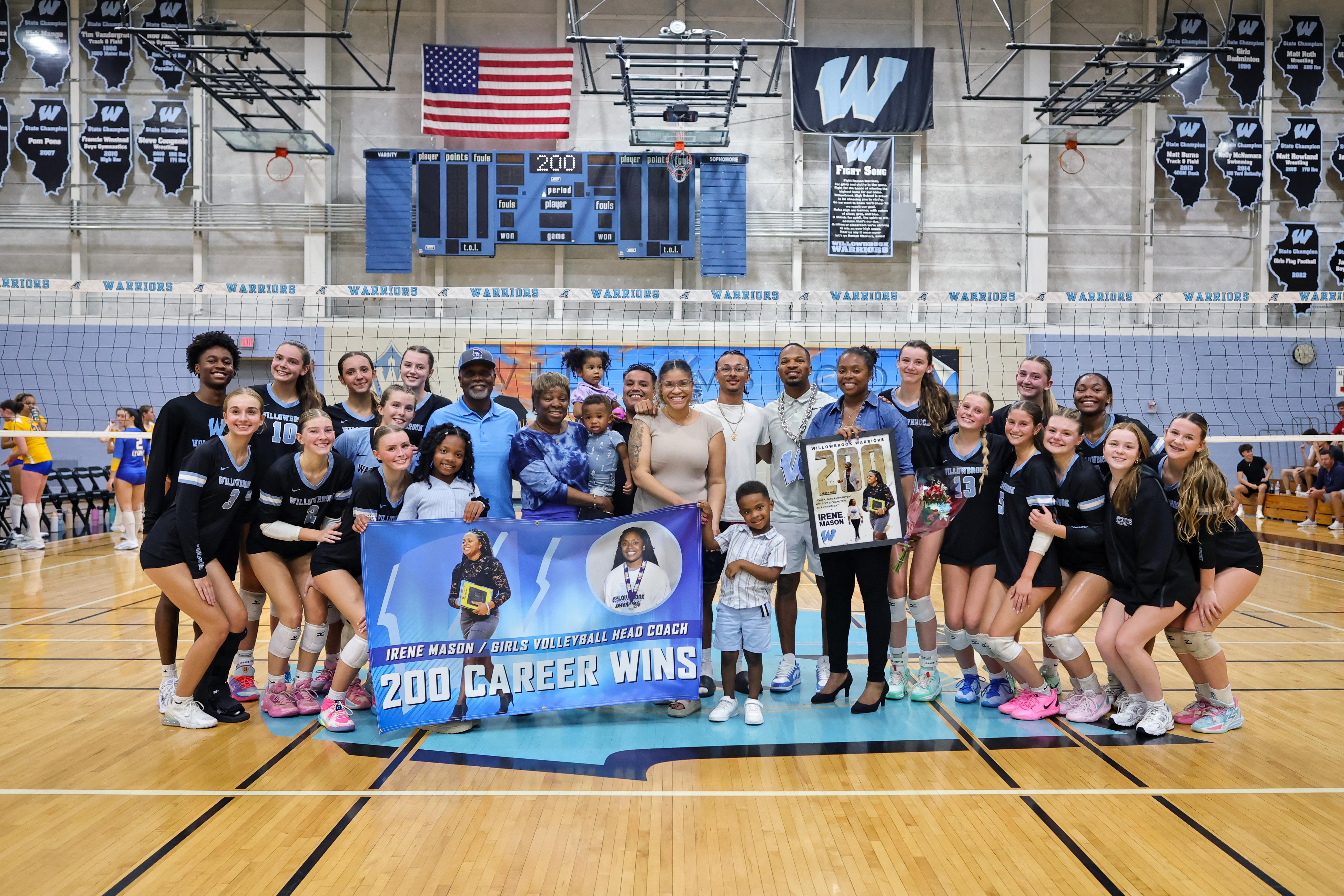 Willowbrook Girls Volleyball Head Coach honored for 200th career victory