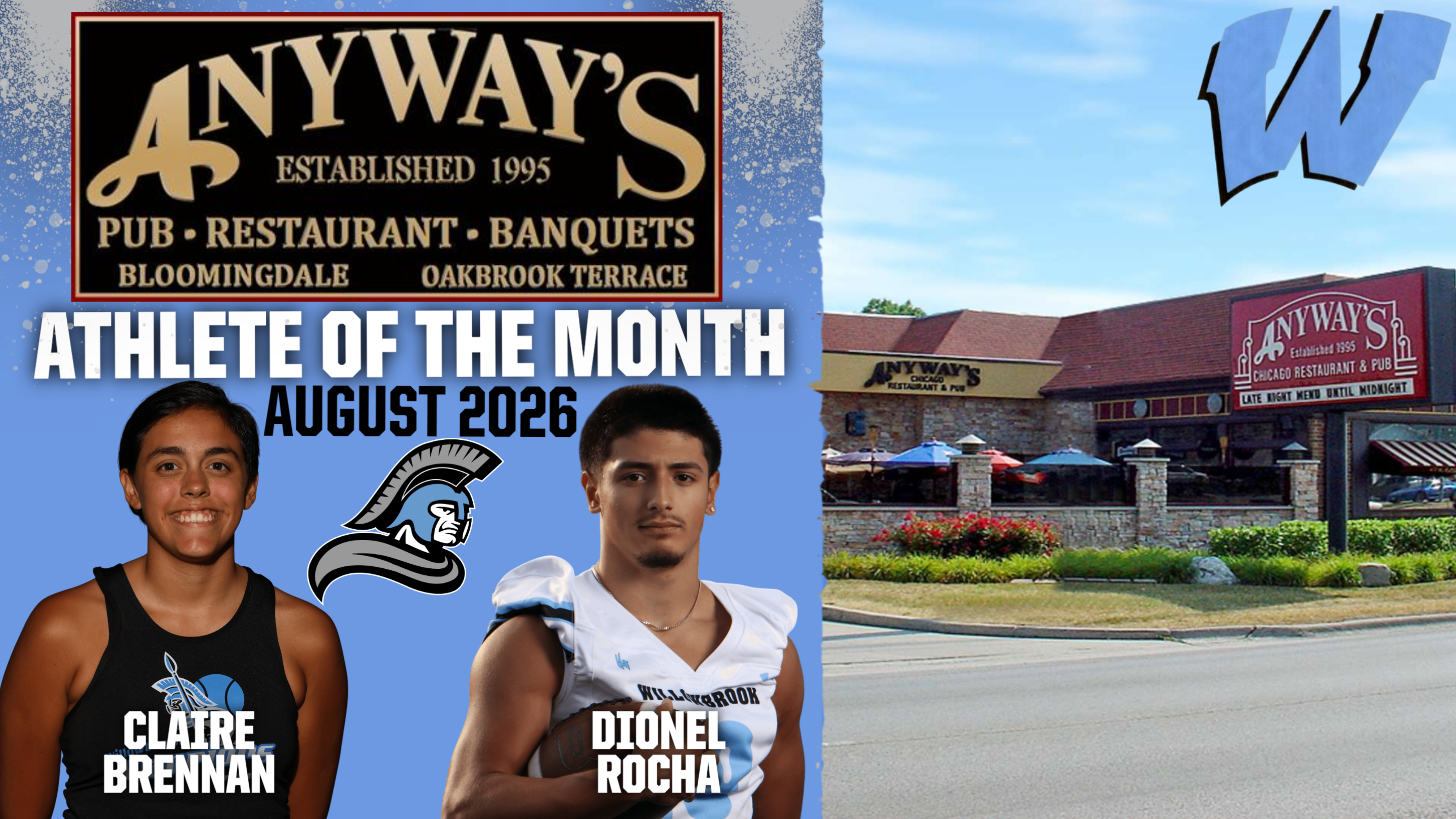 Willowbrook Athletics names August Anyway’s Athletes of the Month