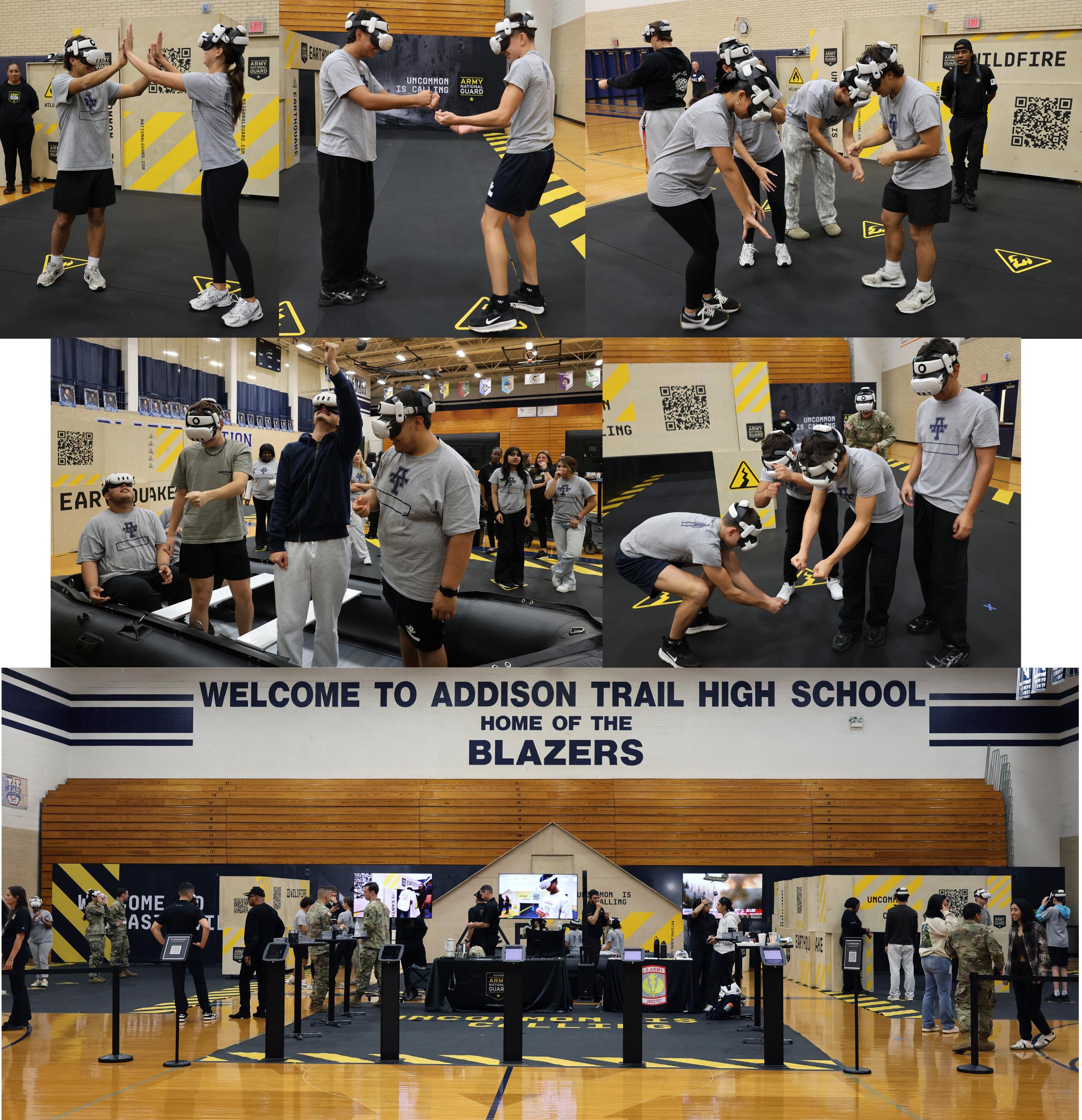 Immersive virtual reality experience provides Addison Trail students with firsthand look at military service