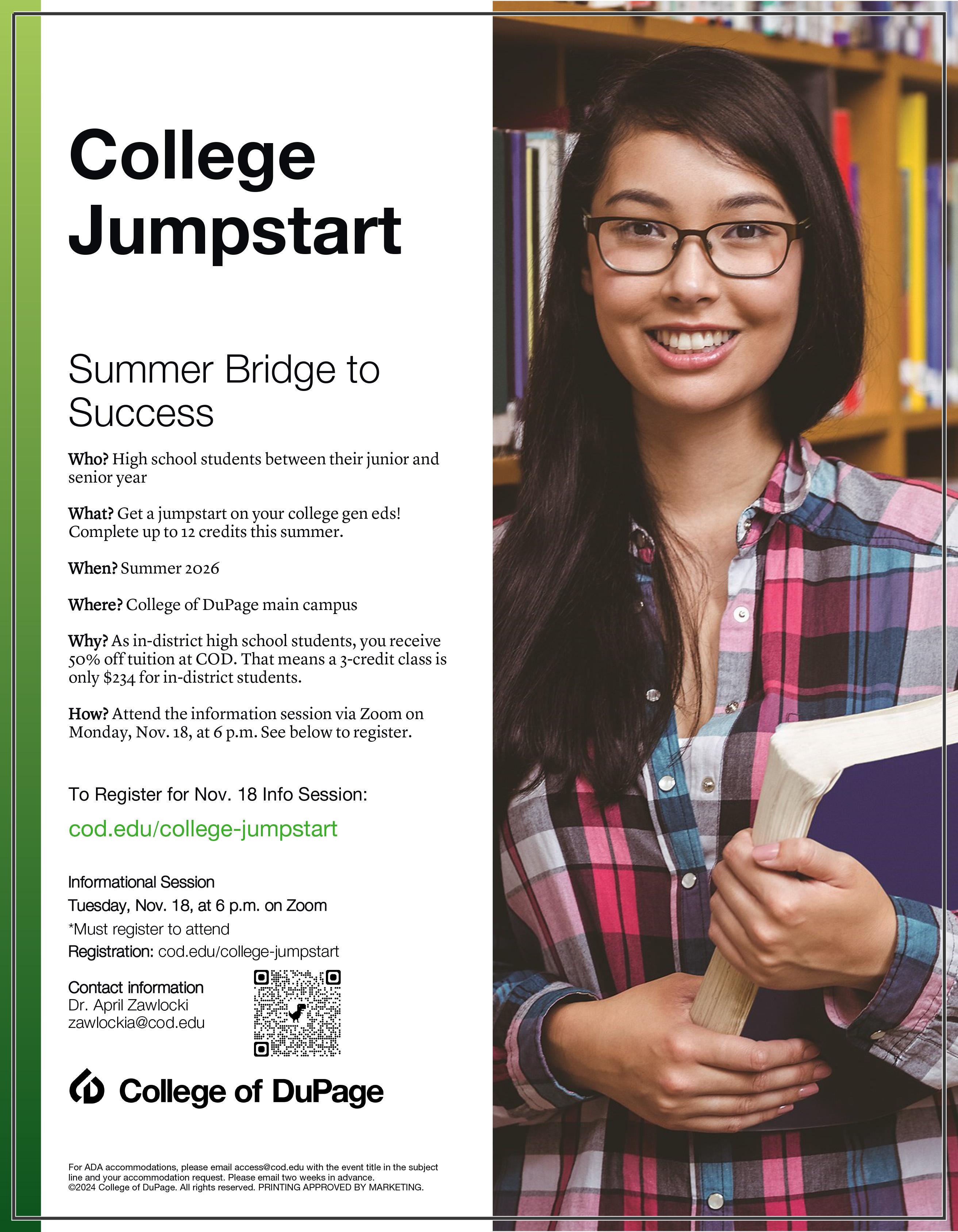 College of DuPage offers 'College Jumpstart: Summer Bridge to Success' for high-schoolers