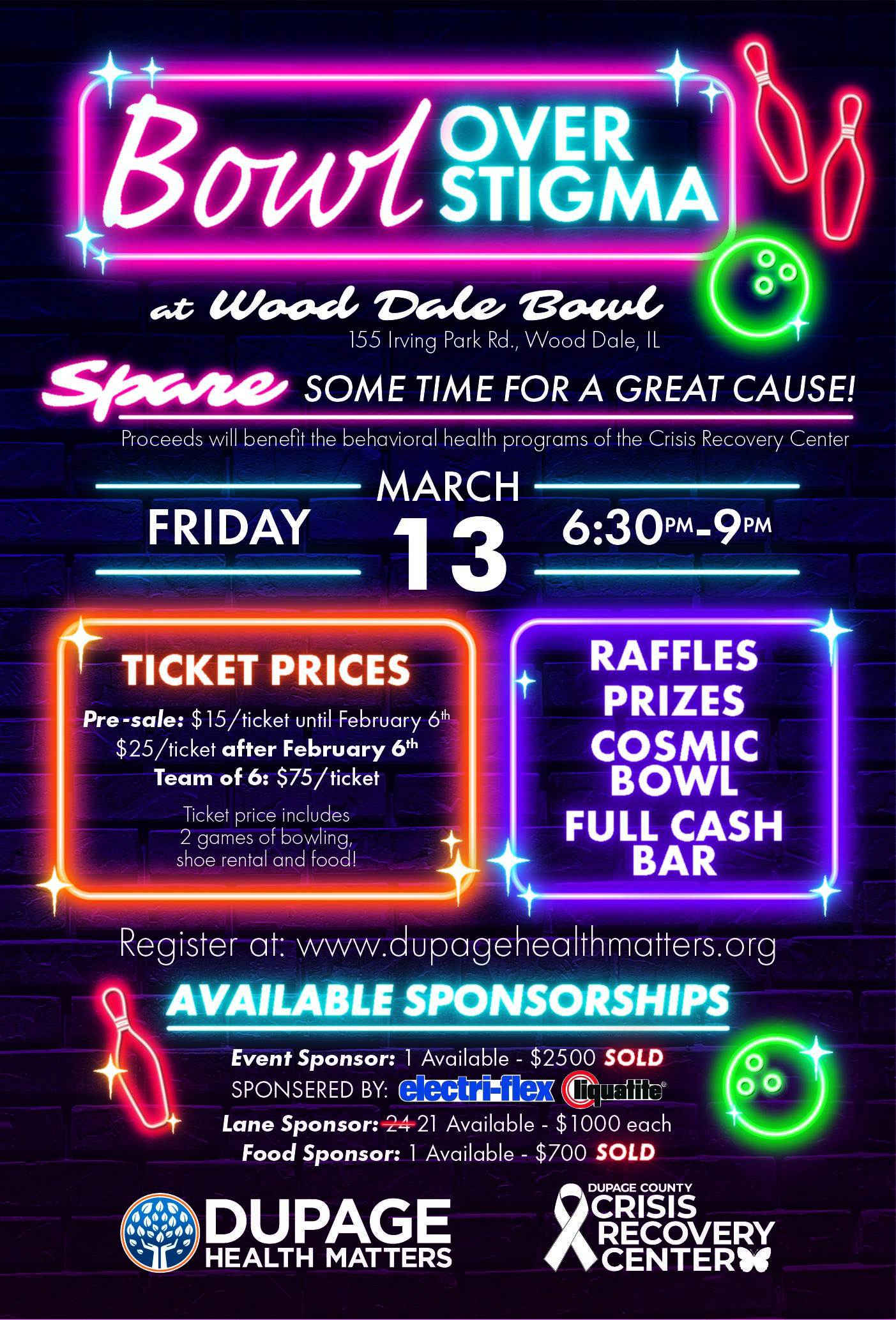 DuPage Health Matters invites you to 'Bowl over Stigma'