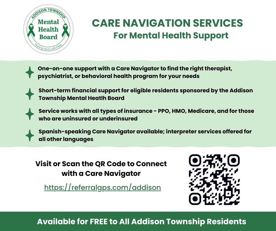 Free service to connect Addison Township residents with mental health resources 