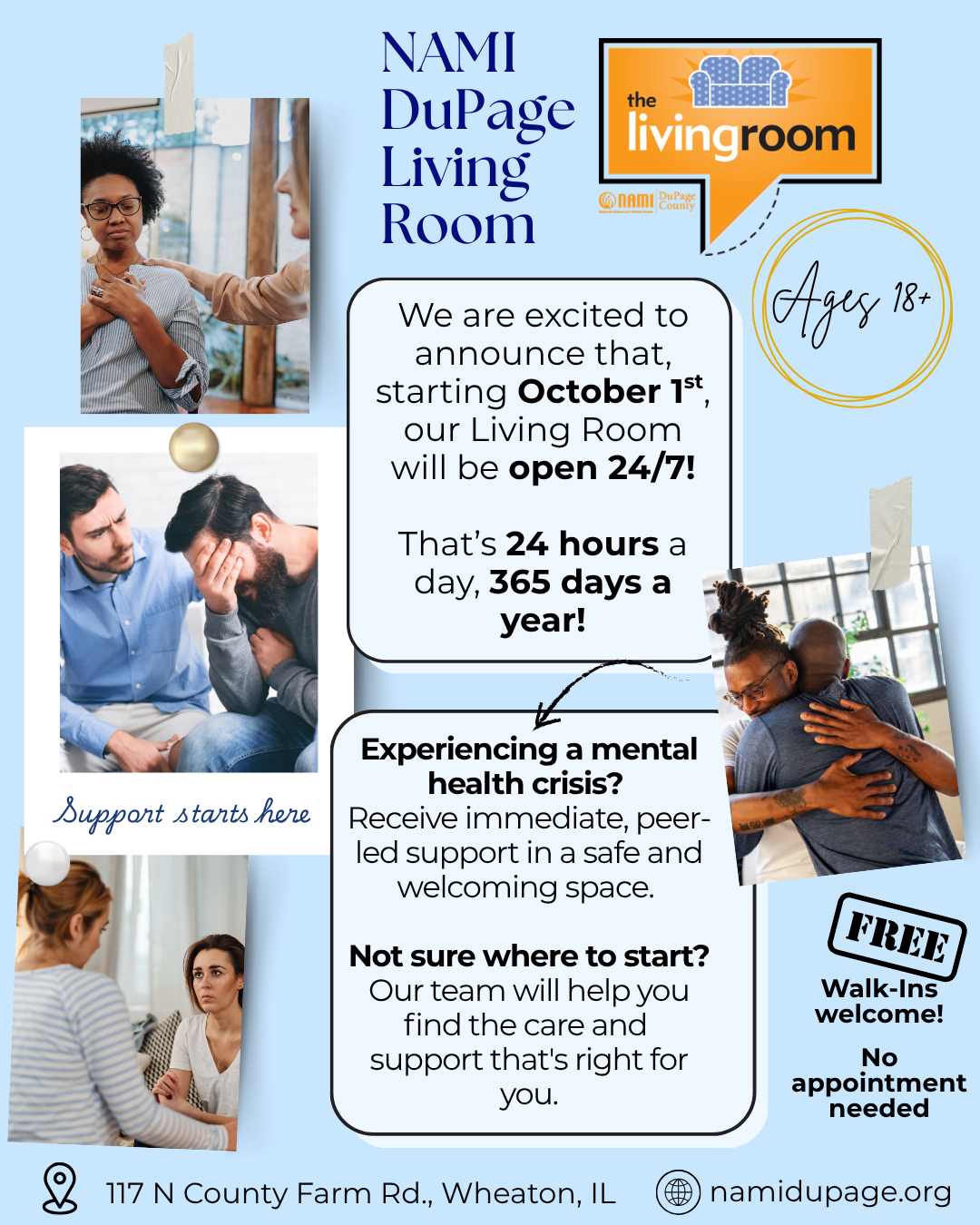 NAMI DuPage Living Room to be open 24/7